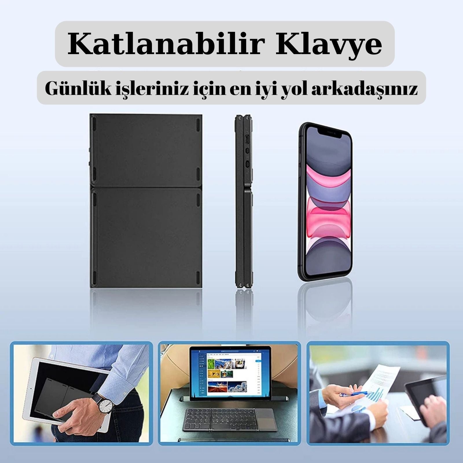 Katlanabilir Mini Bluetooth Klavye