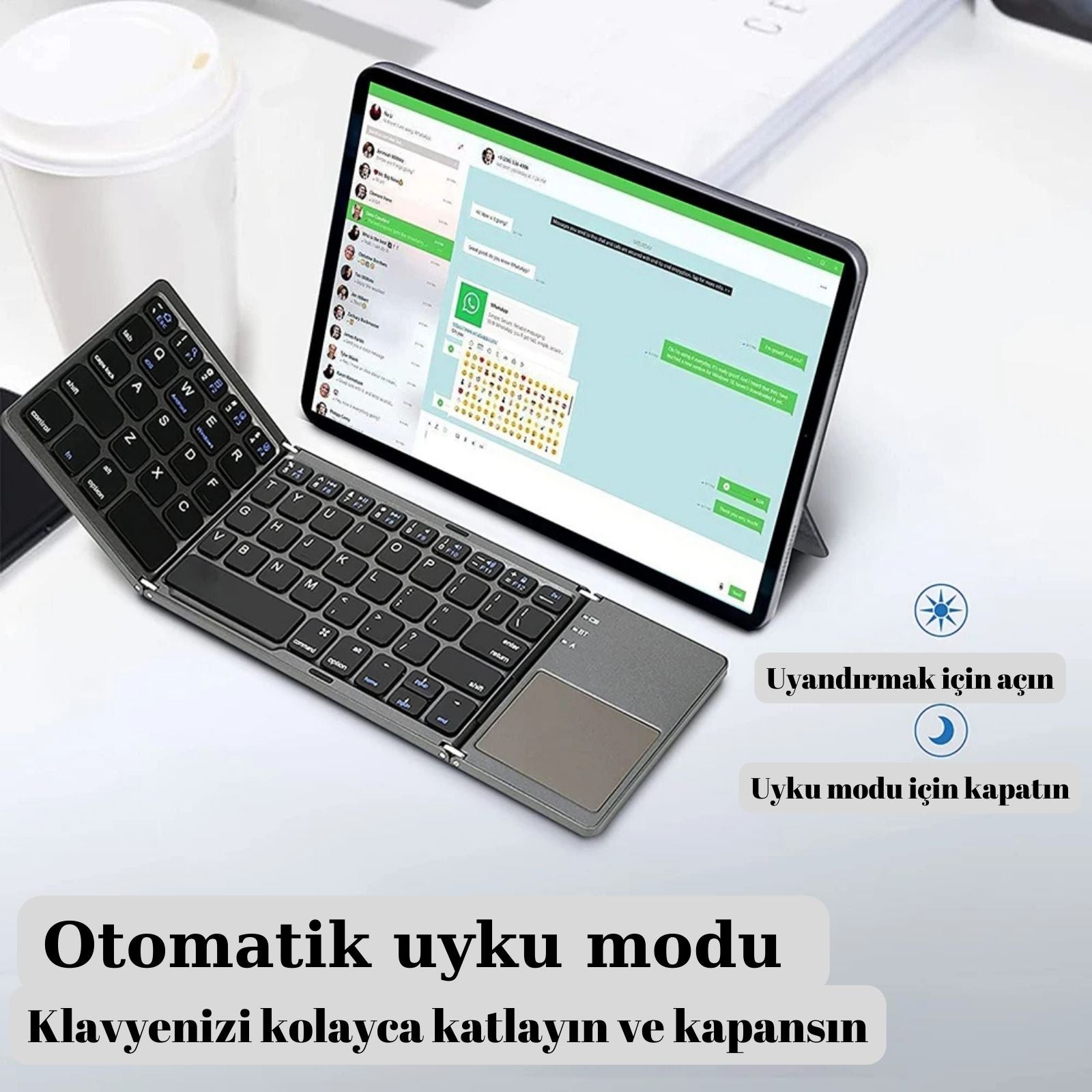 Katlanabilir Mini Bluetooth Klavye