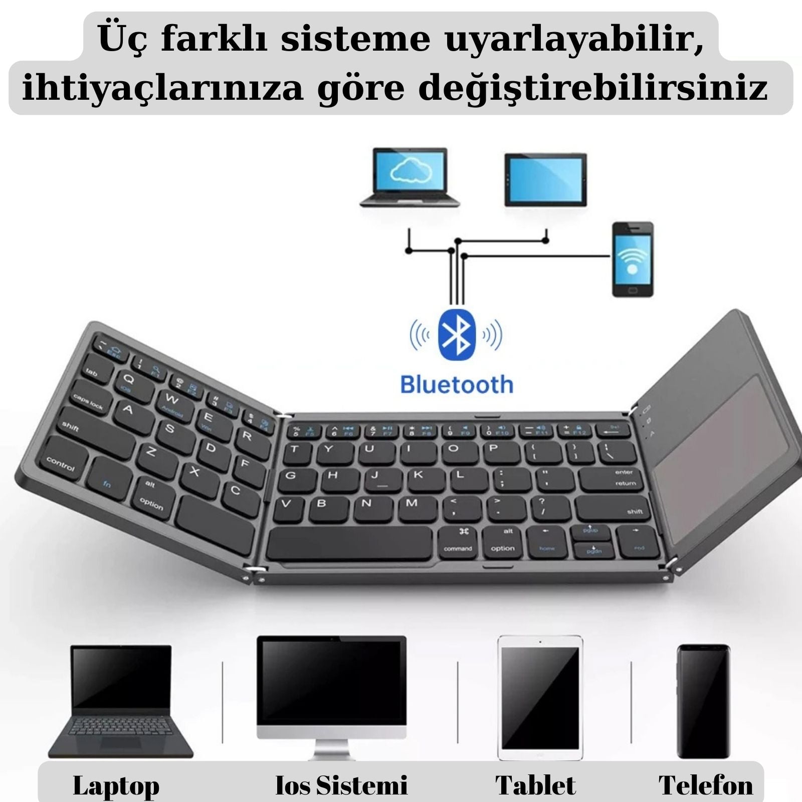 Katlanabilir Mini Bluetooth Klavye